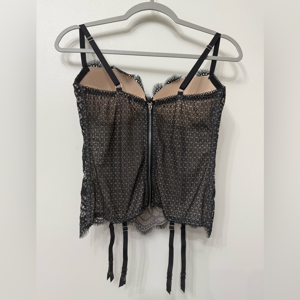 Victorias Secret Black Lace Bustier Top - Picture 2 of 7